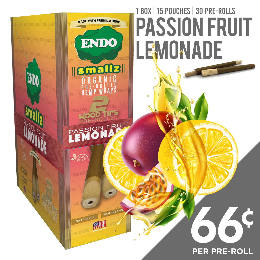 Endo Hemp Smallz Wood Tip Blunt PreRoll Box ENDO HEMP WRAP